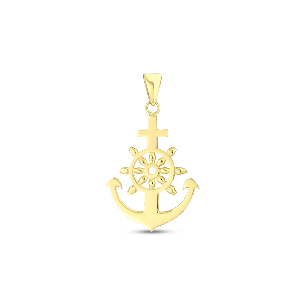 Altın Erkek Çapa Kolye Ucu