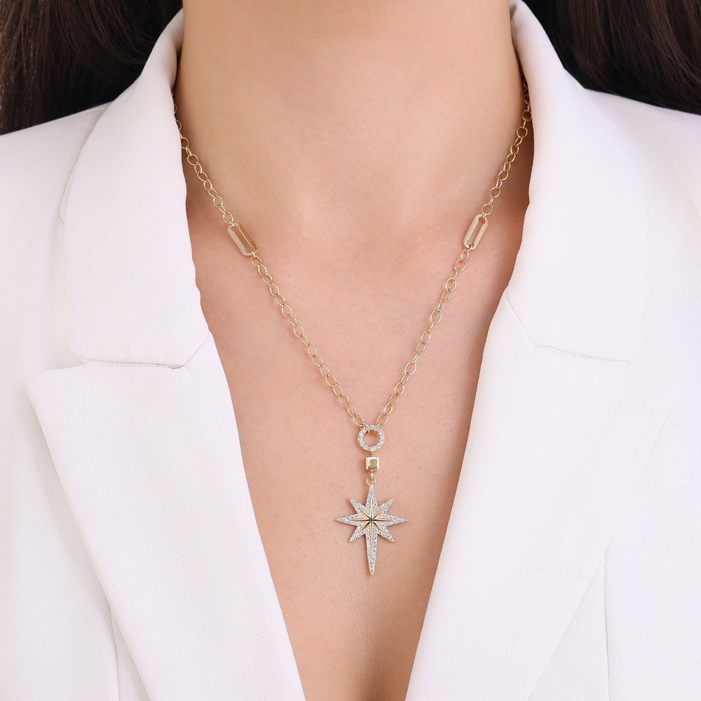 Altın Kutup Yıldızı Kolye