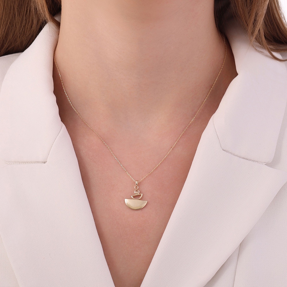 Altın Taşlı Tasarım Kolye