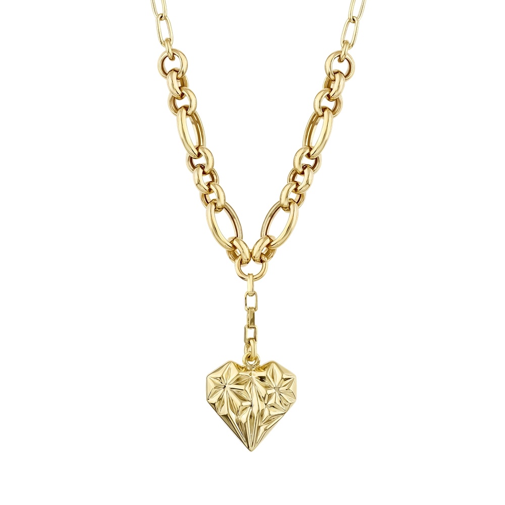 Altın Zincir Kalp Kolye