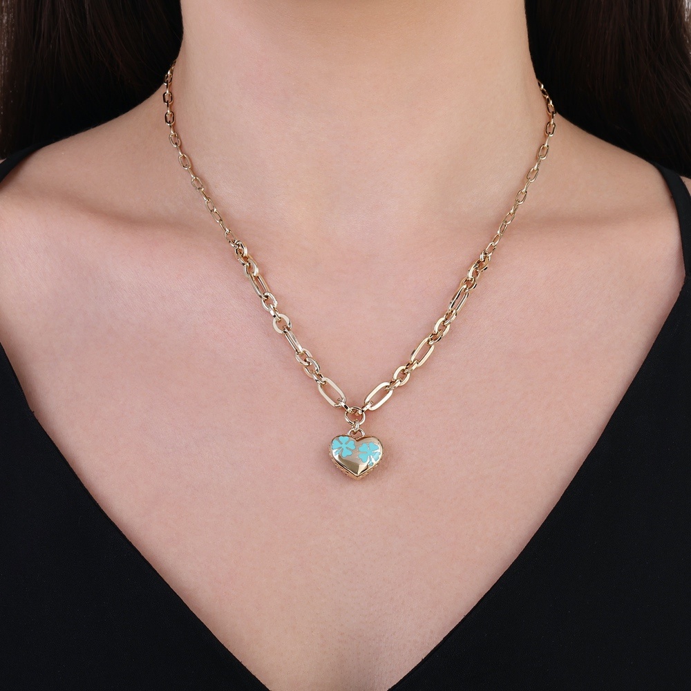 Altın Zincir Kalp Kolye