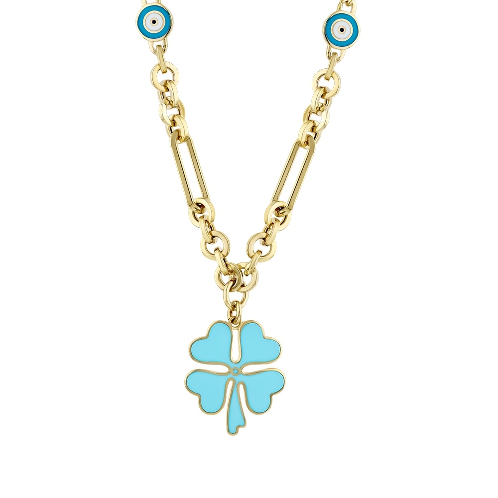 Altın Zincir Yonca Kolye