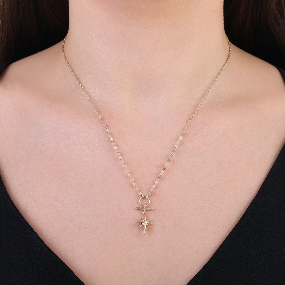 Altın Kutup Yıldızı Kolye