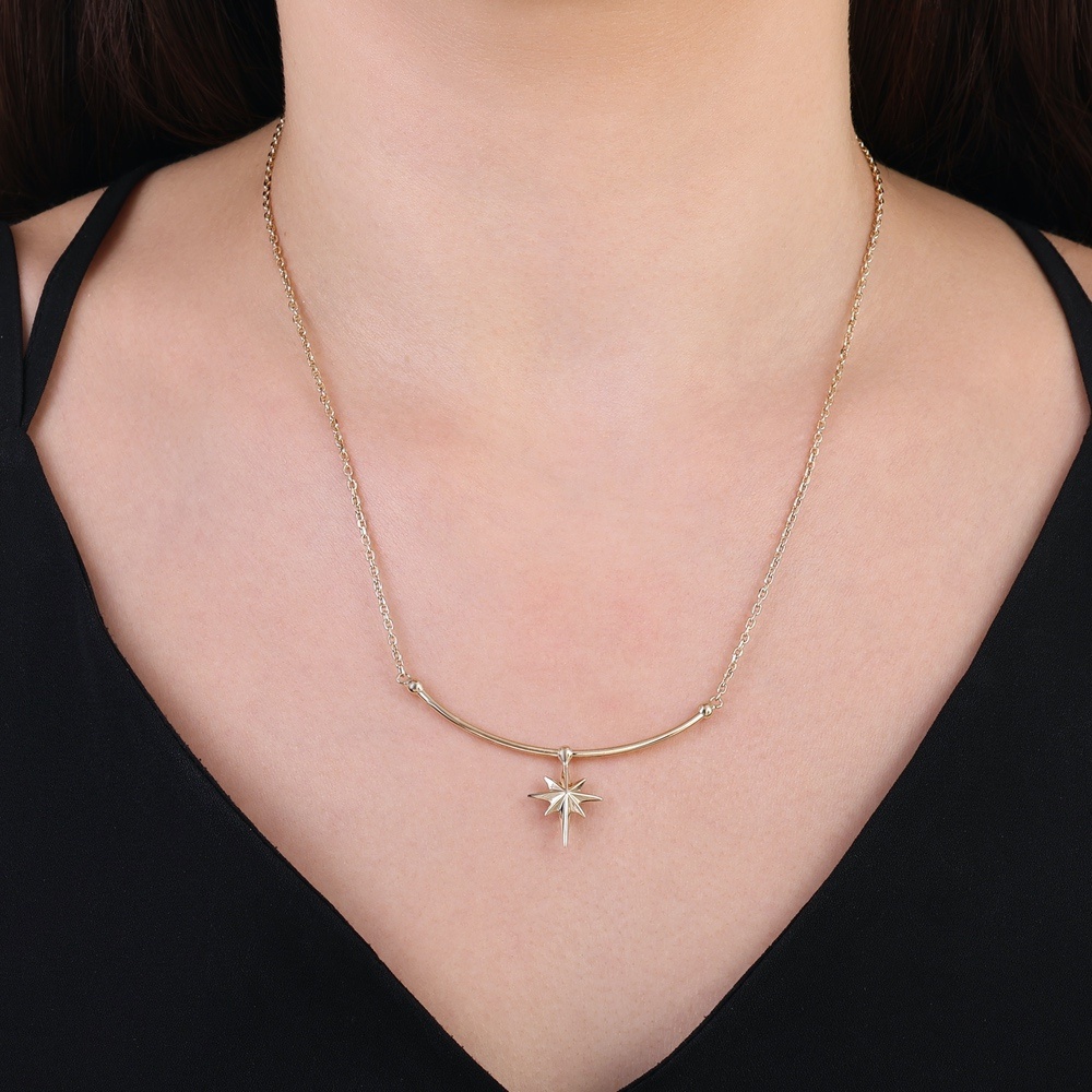 Altın Kutup Yıldızı Kolye