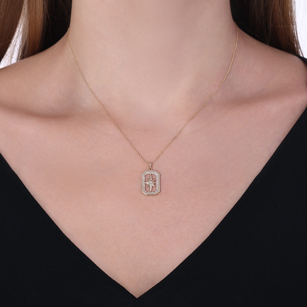 Altın Kutup Yıldızı Kolye