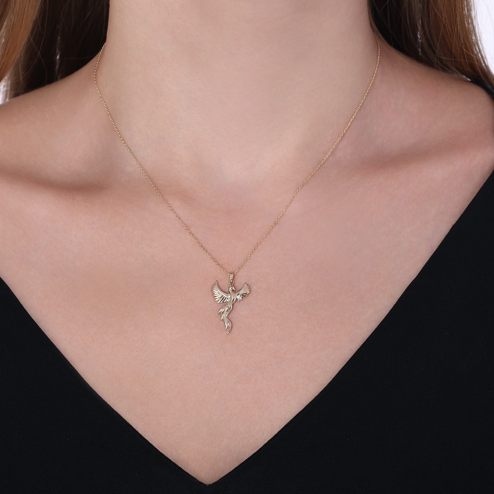 Altın Anka Kuşu Kolye