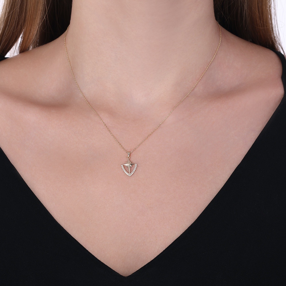 Altın Kutup Yıldızı Kolye