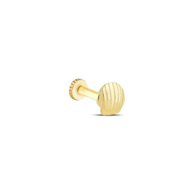 Deniz Kabuğu Altın Tragus Piercing