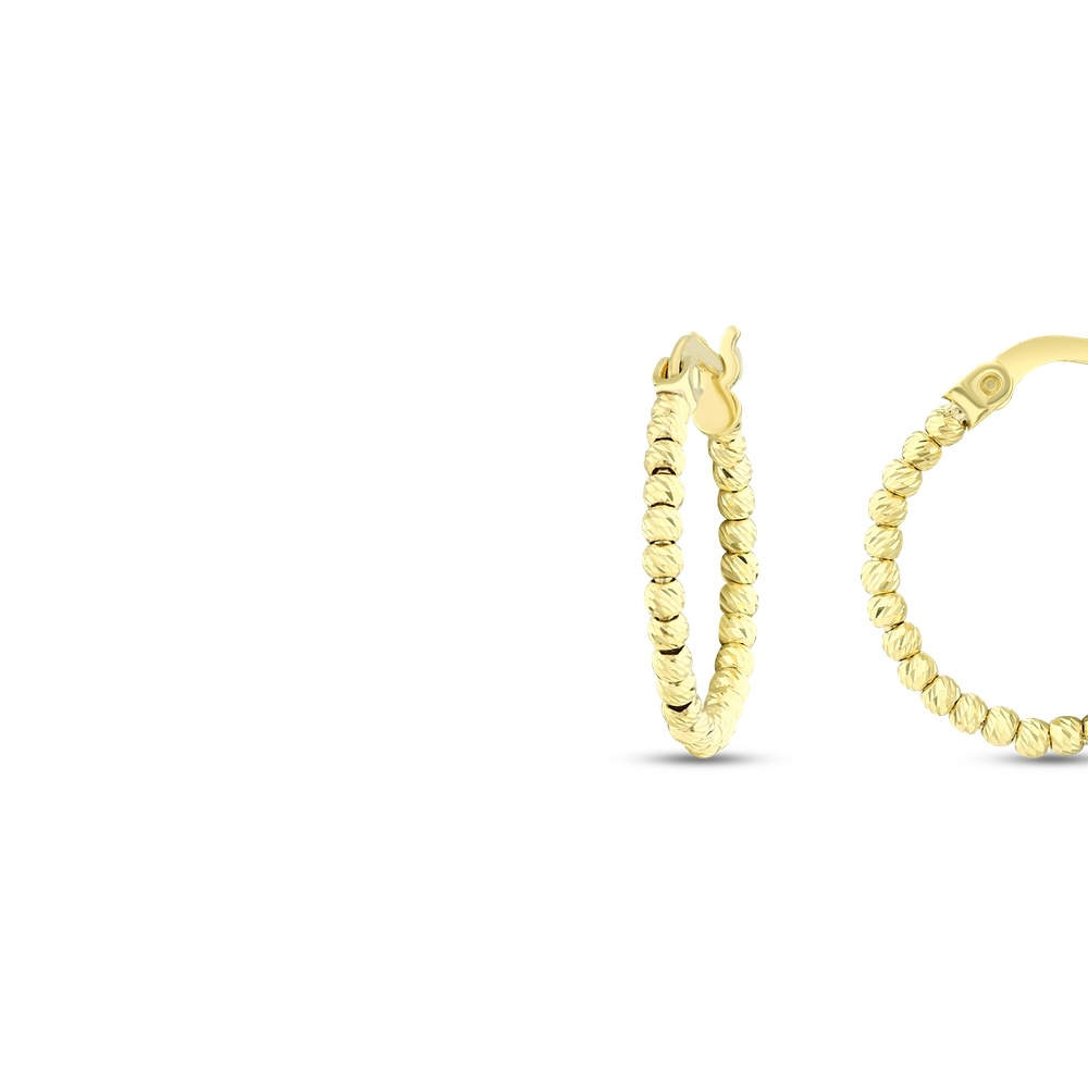 Altın Toplu Halka Küpe