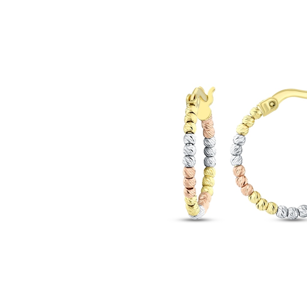 Altın Toplu Halka Küpe