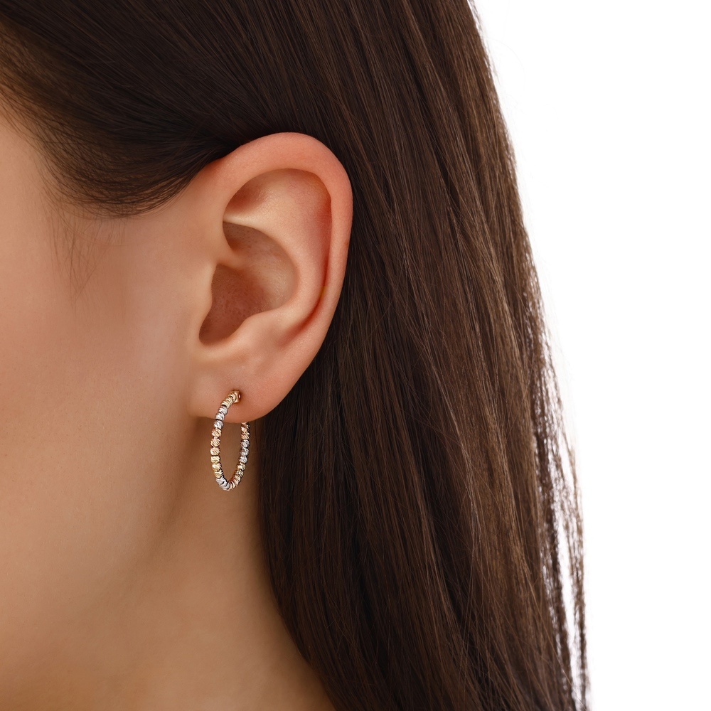 Altın Toplu Halka Küpe