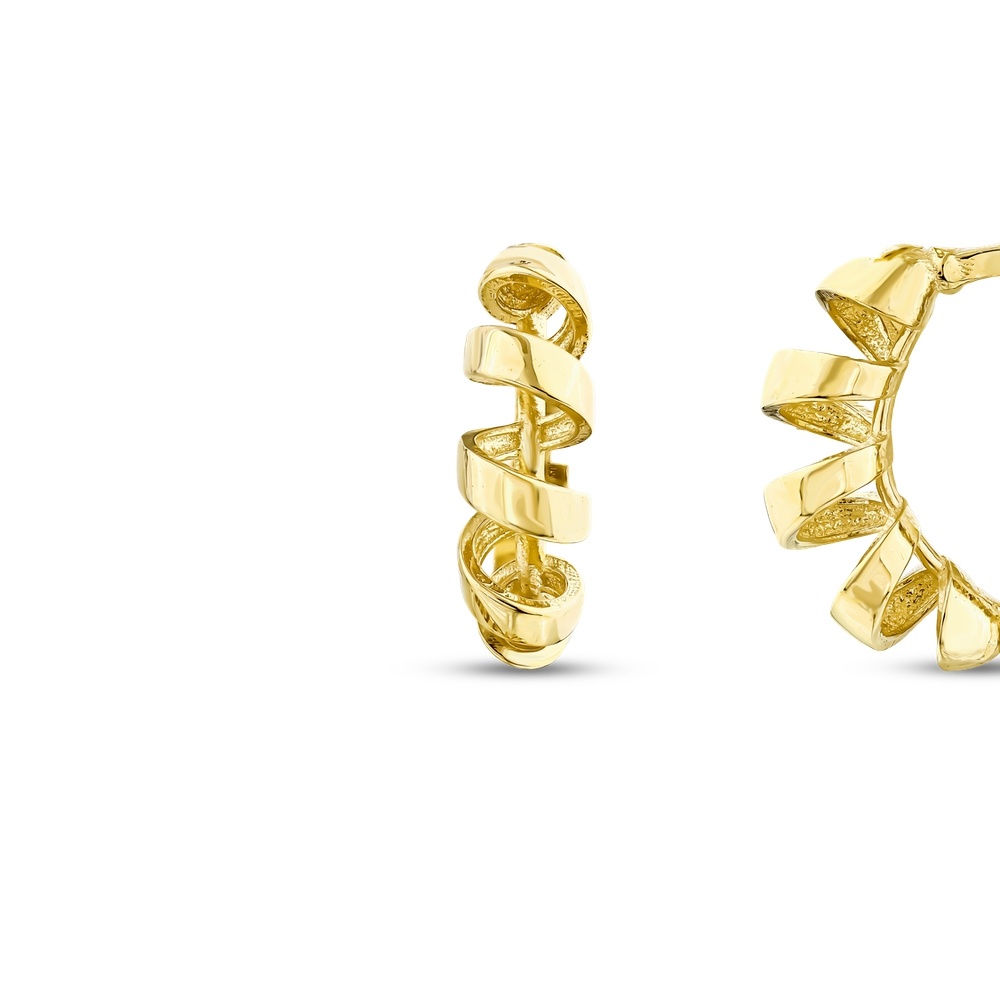 Altın Tasarım Halka Küpe