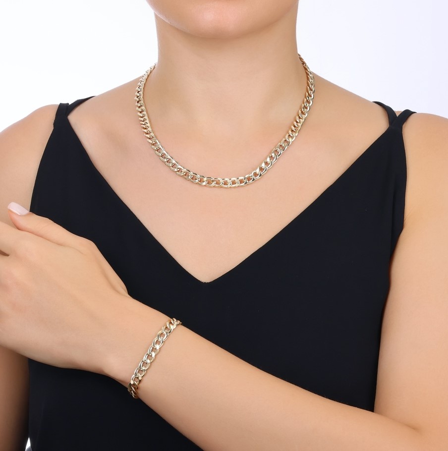 Zincir Formlu Altın Set