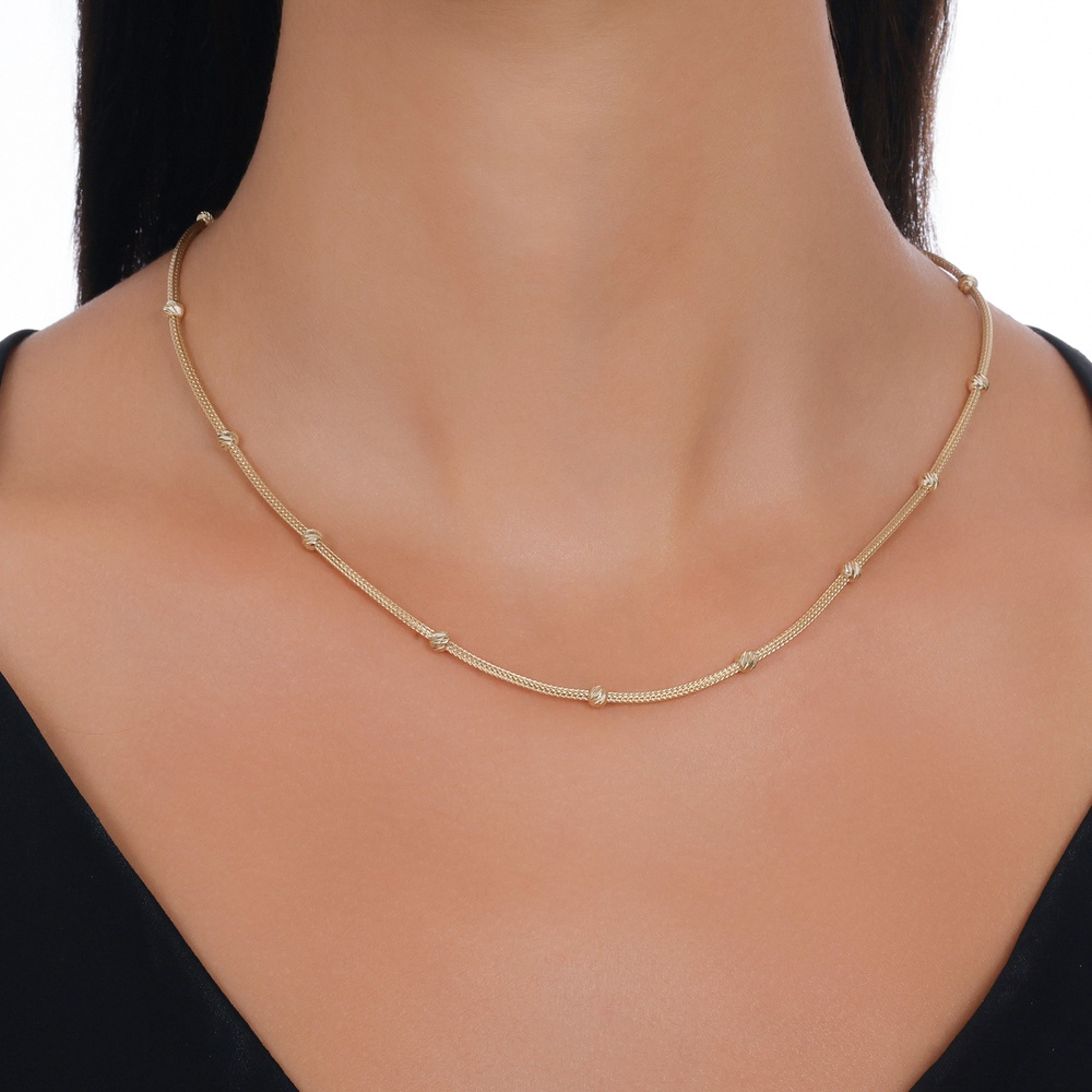 Altın İkili Toplu Zincir Set