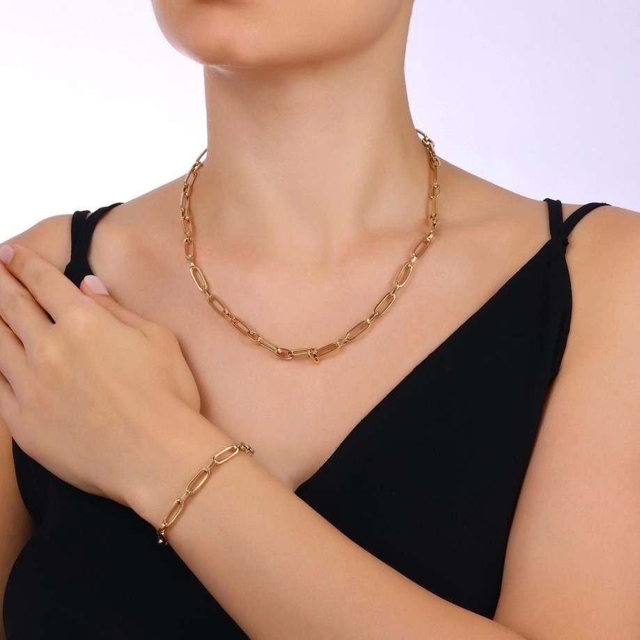 Zincir Formlu Altın Set