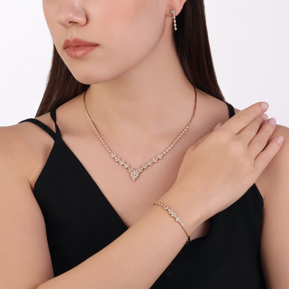 Altın Üçlü Nişan Düğün Set