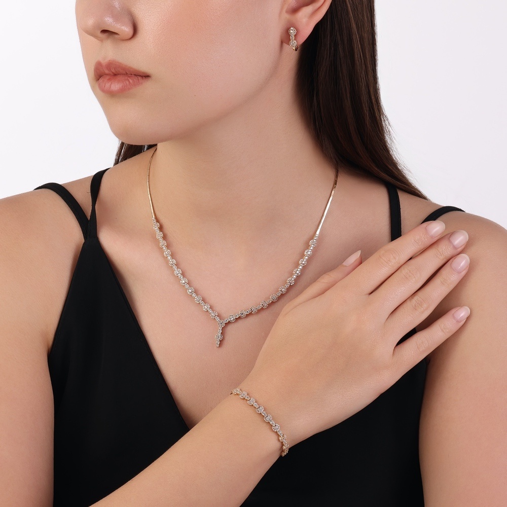 Altın Üçlü Nişan Düğün Set