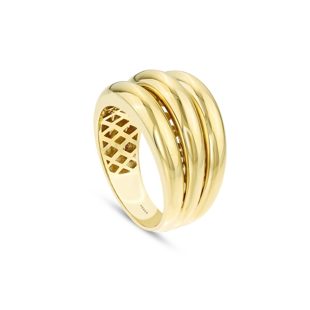 Altın Üç Sıra Yüzük