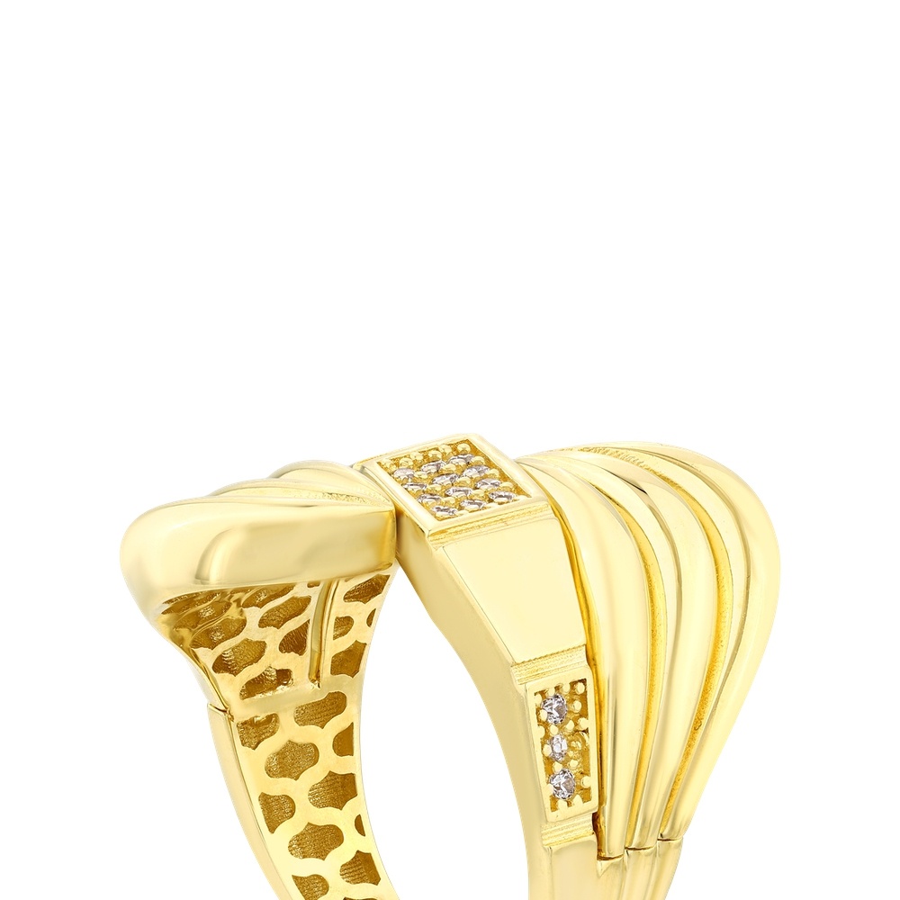 Altın Taşlı Tasarım Yüzük