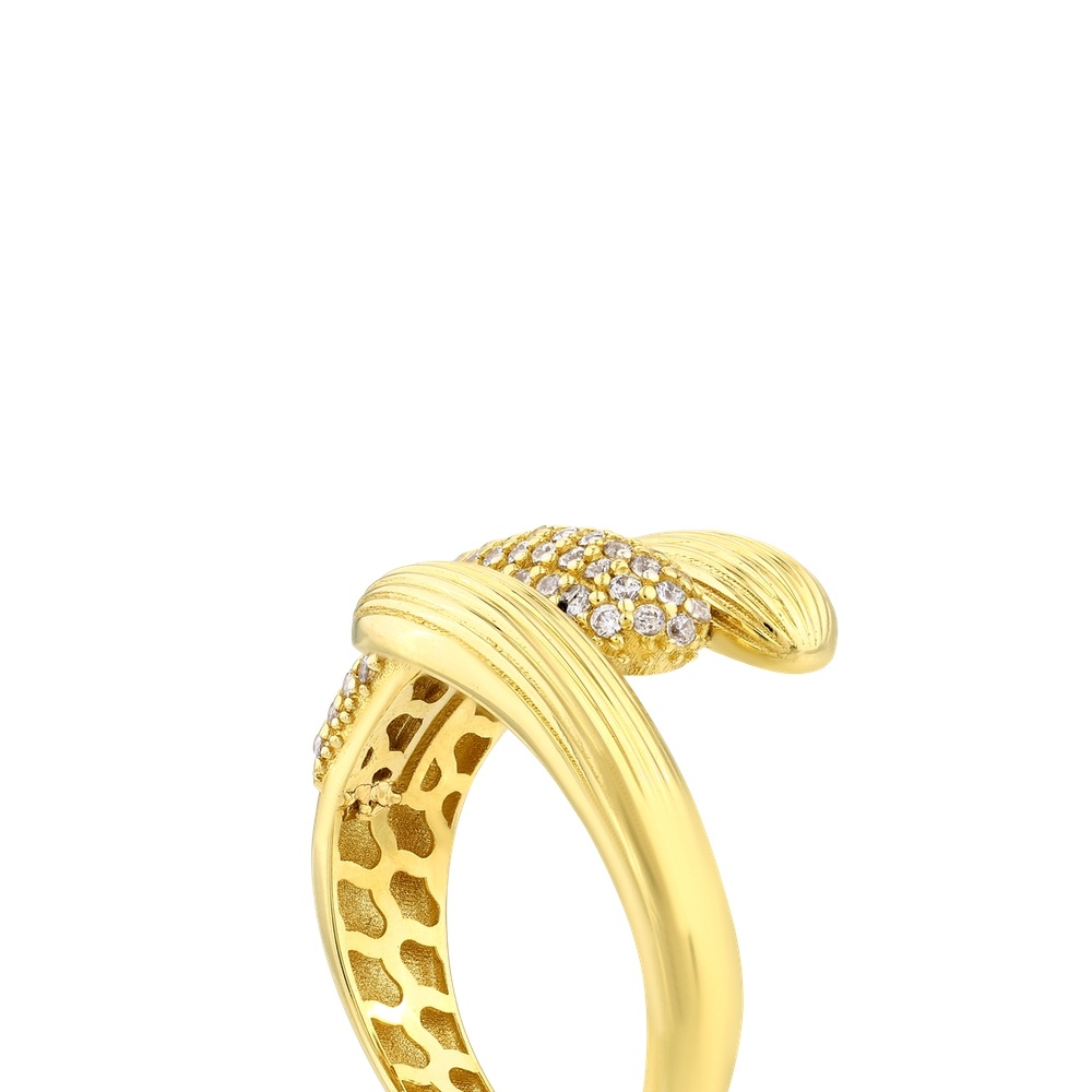 Altın Taşlı Tasarım Yüzük