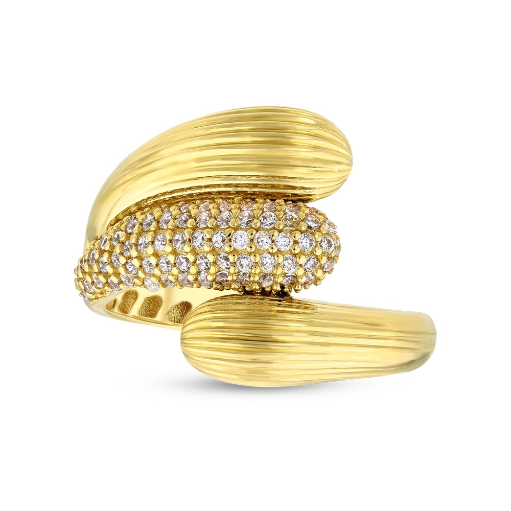 Altın Taşlı Tasarım Yüzük