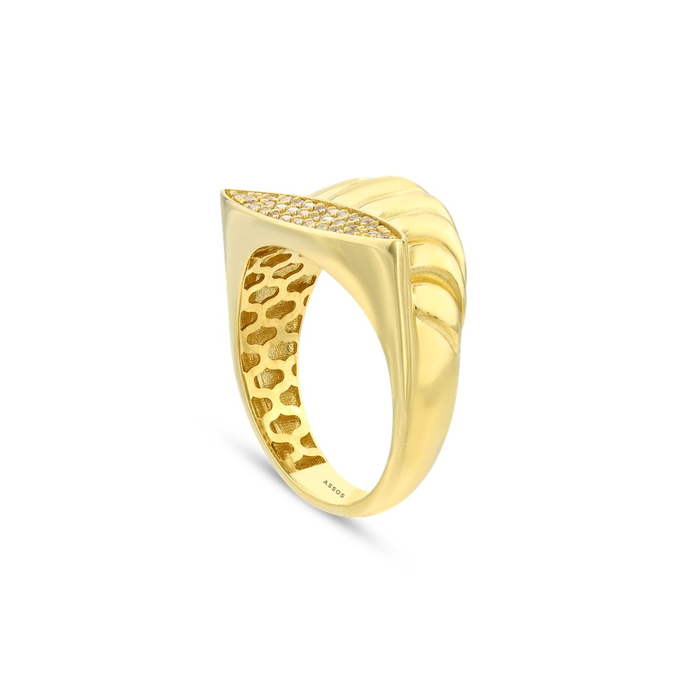 Altın Taşlı Burgu Yüzük