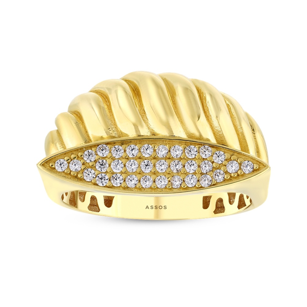 Altın Taşlı Burgu Yüzük