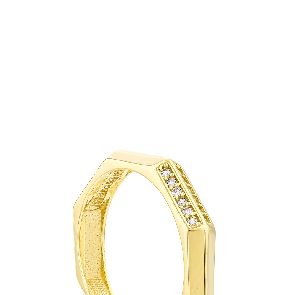 Altın Sıra Taşlı Yüzük