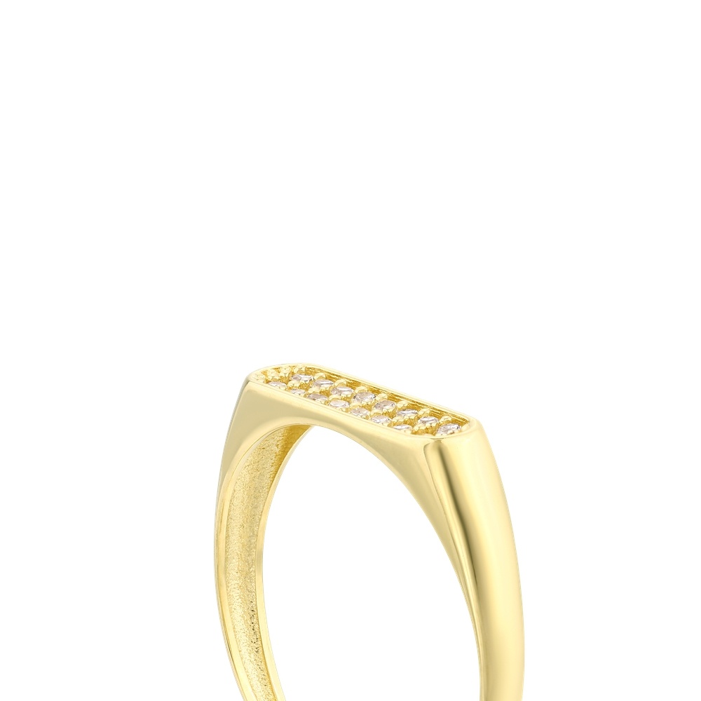 Altın Taşlı Tasarım Yüzük