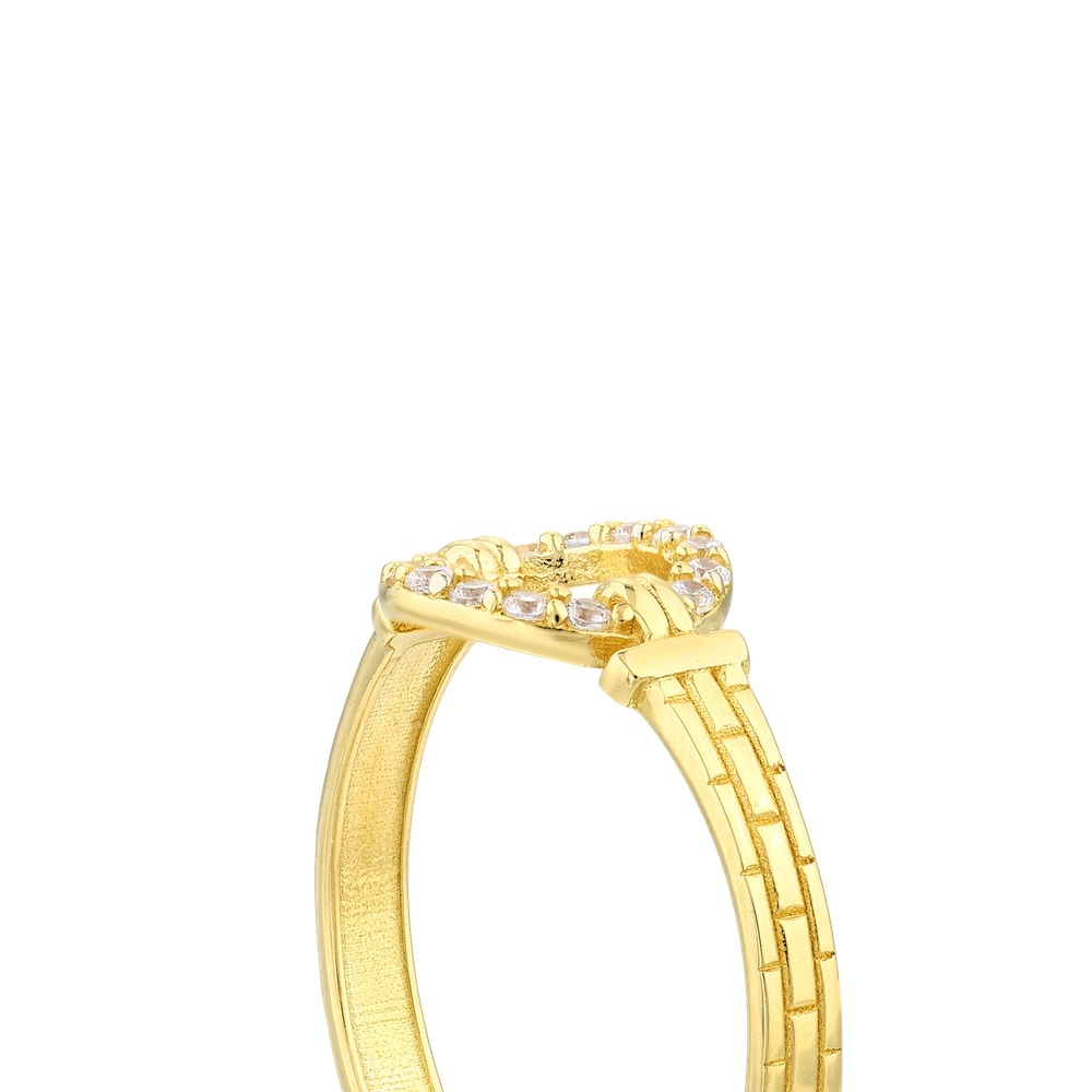 Altın Taşlı Halka Yüzük