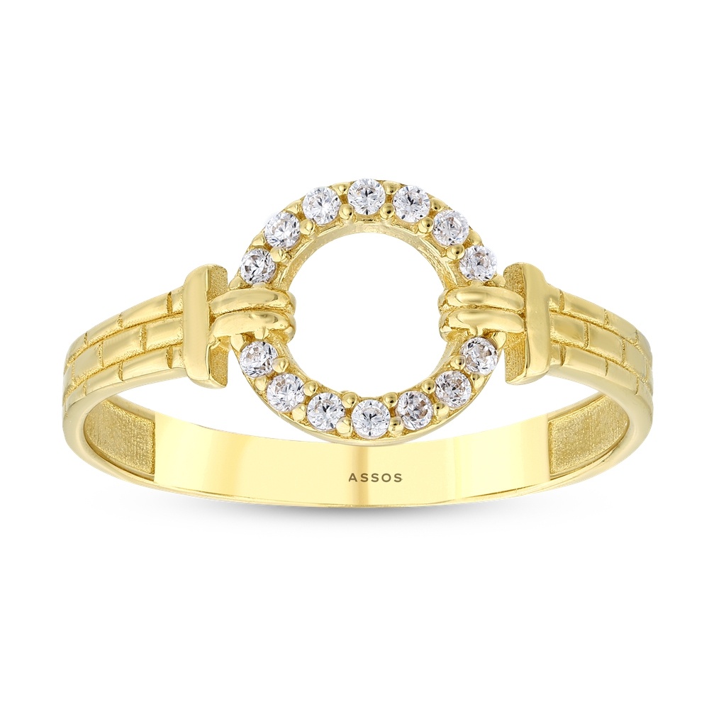 Altın Taşlı Halka Yüzük