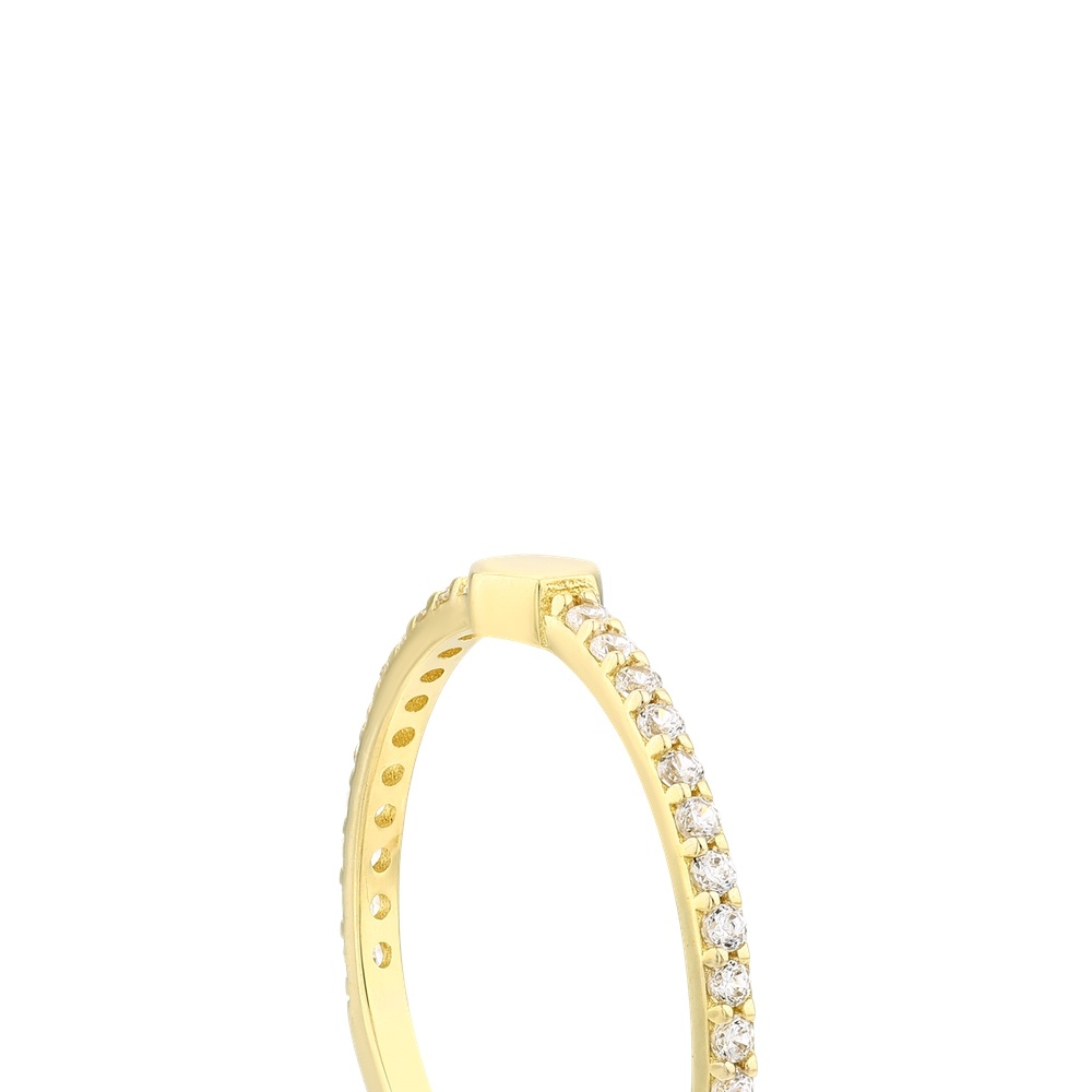 Altın Taşlı Tasarım Yüzük