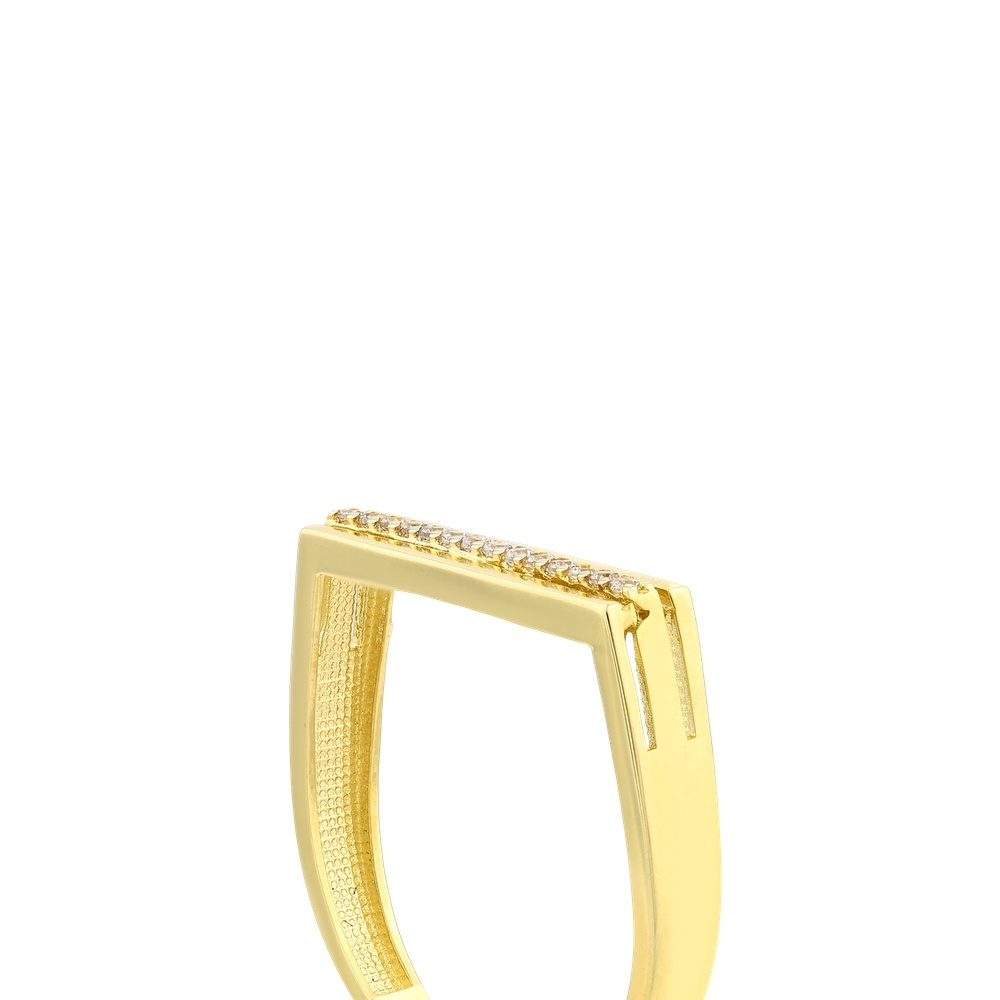 Altın Sıra Taşlı Yüzük