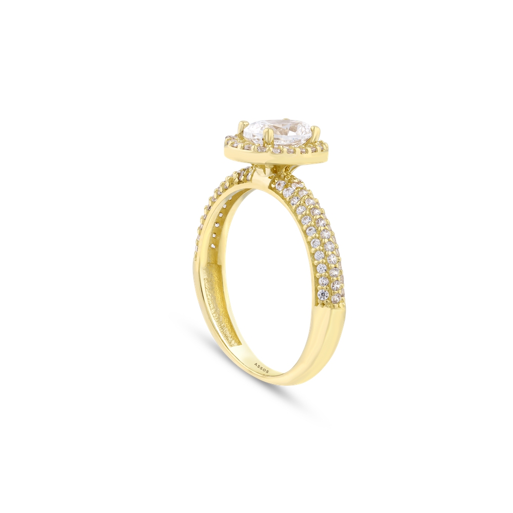 Altın Tasarım Tektaş Yüzük