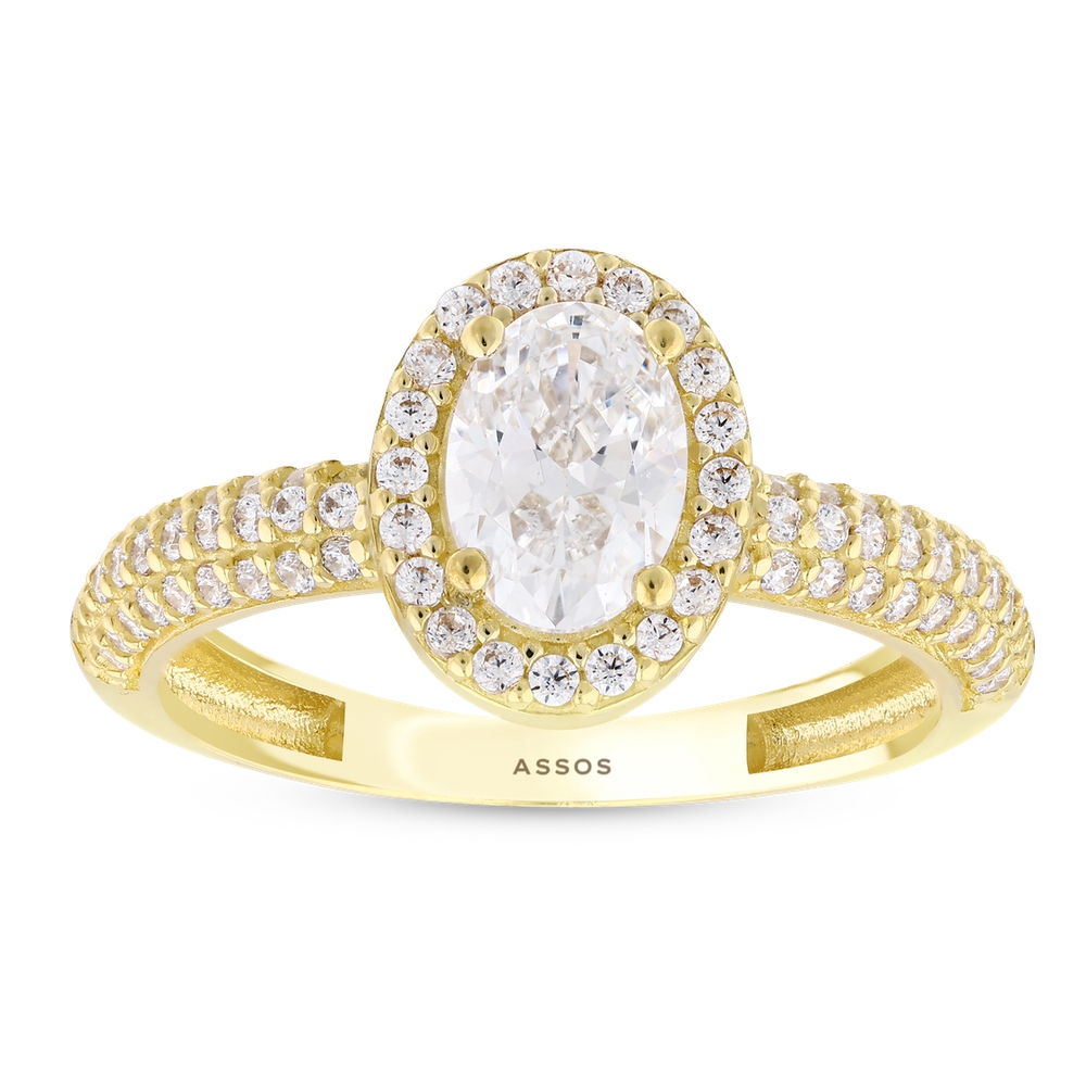 Altın Tasarım Tektaş Yüzük