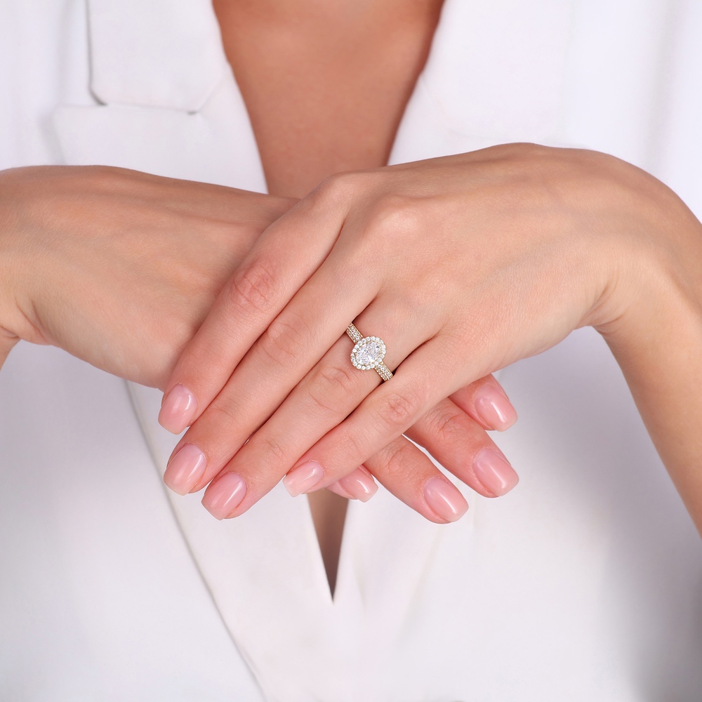 Altın Tasarım Tektaş Yüzük