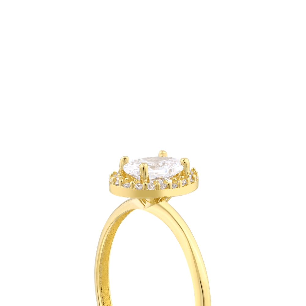 Altın Tasarım Tektaş Yüzük