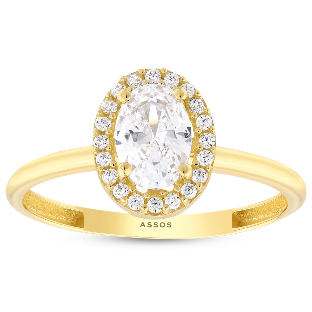 Altın Tasarım Tektaş Yüzük