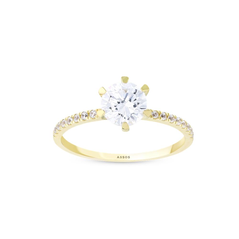 Altın Tektaş Yüzük