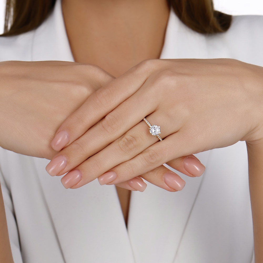 Altın Tektaş Yüzük