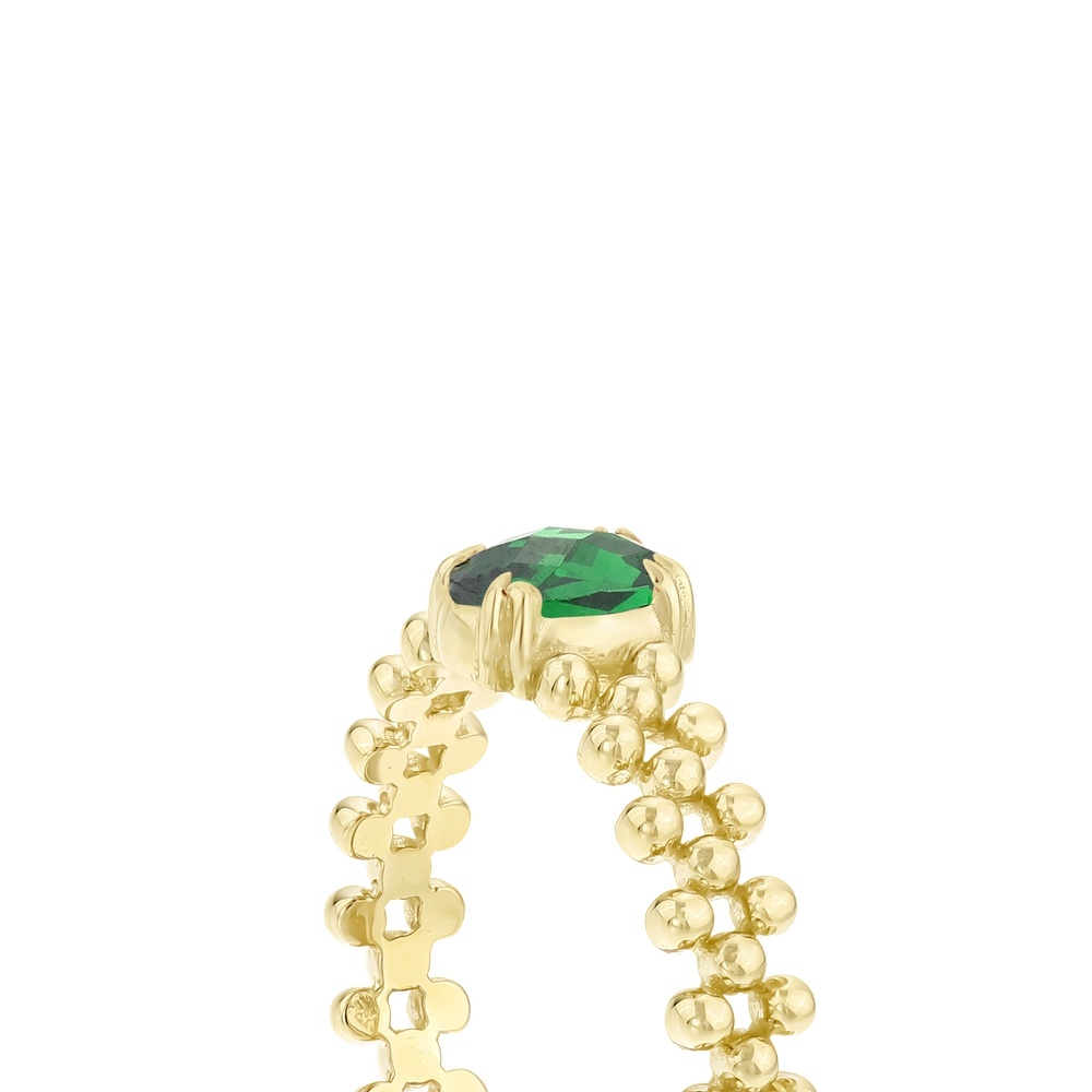 Yeşil Taşlı Altın Yüzük