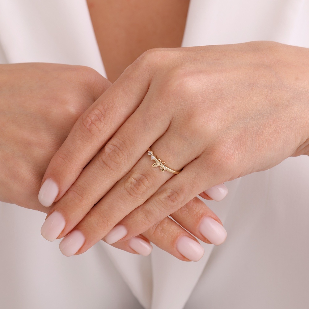 Altın Kelebek Yüzük