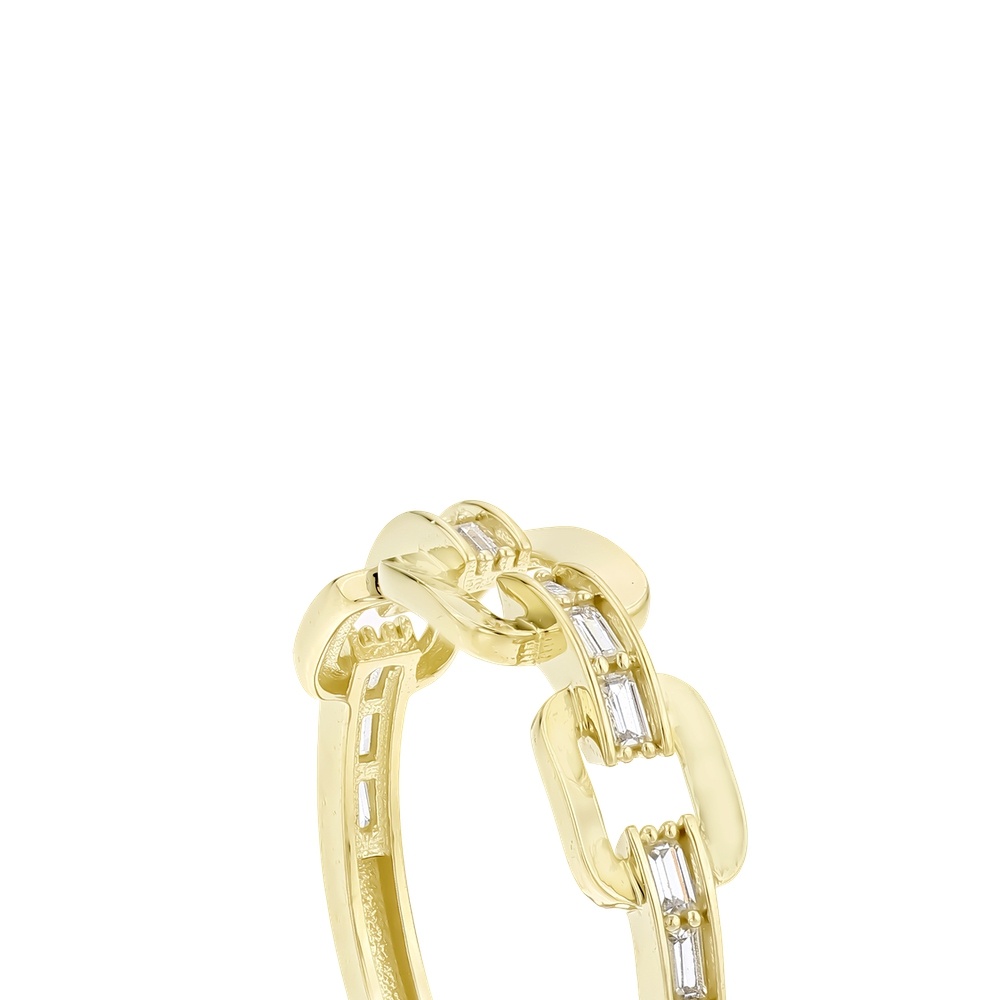 Altın Taşlı Tasarım Yüzük