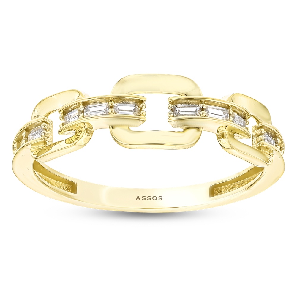 Altın Taşlı Tasarım Yüzük