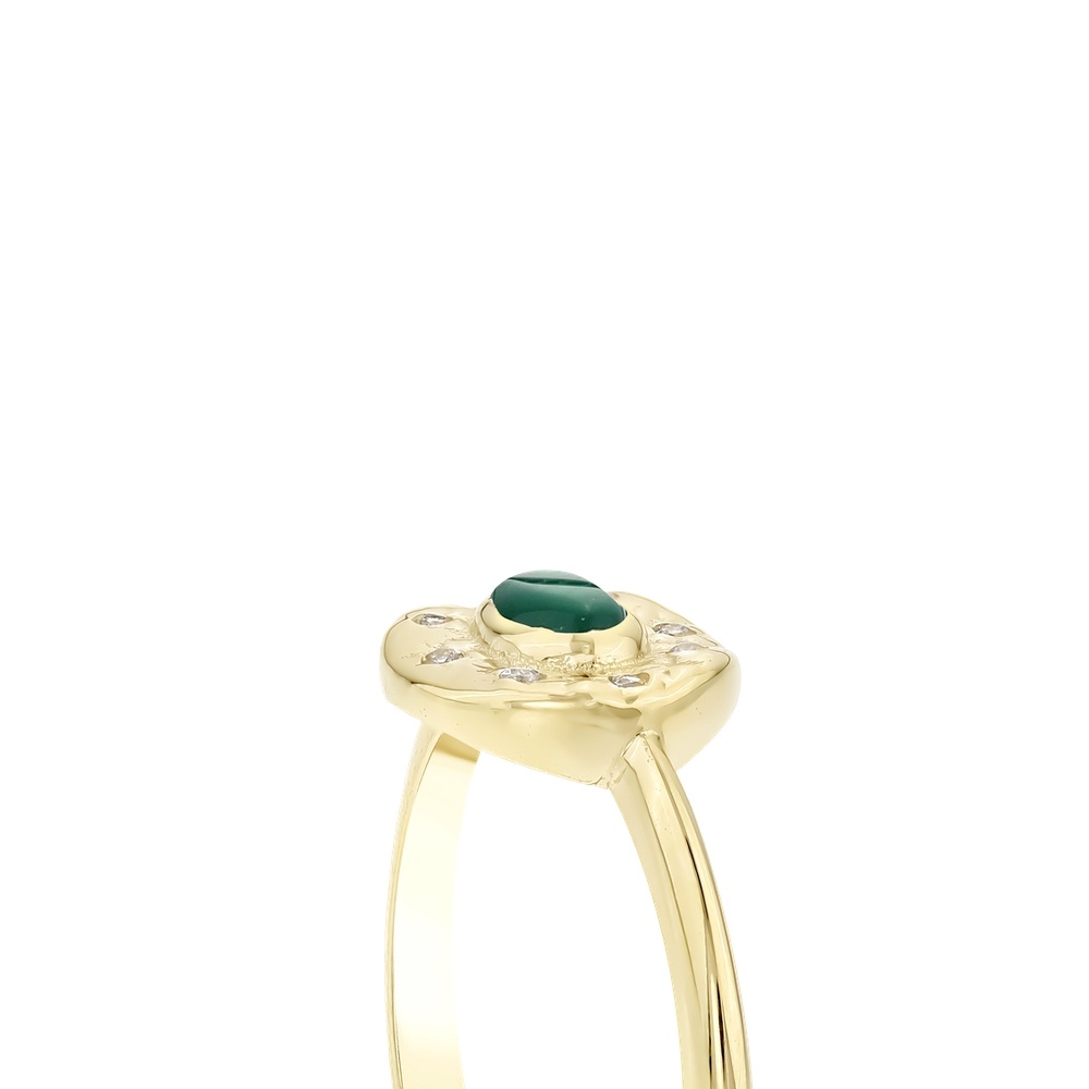 Yeşil Taşlı Altın Yüzük