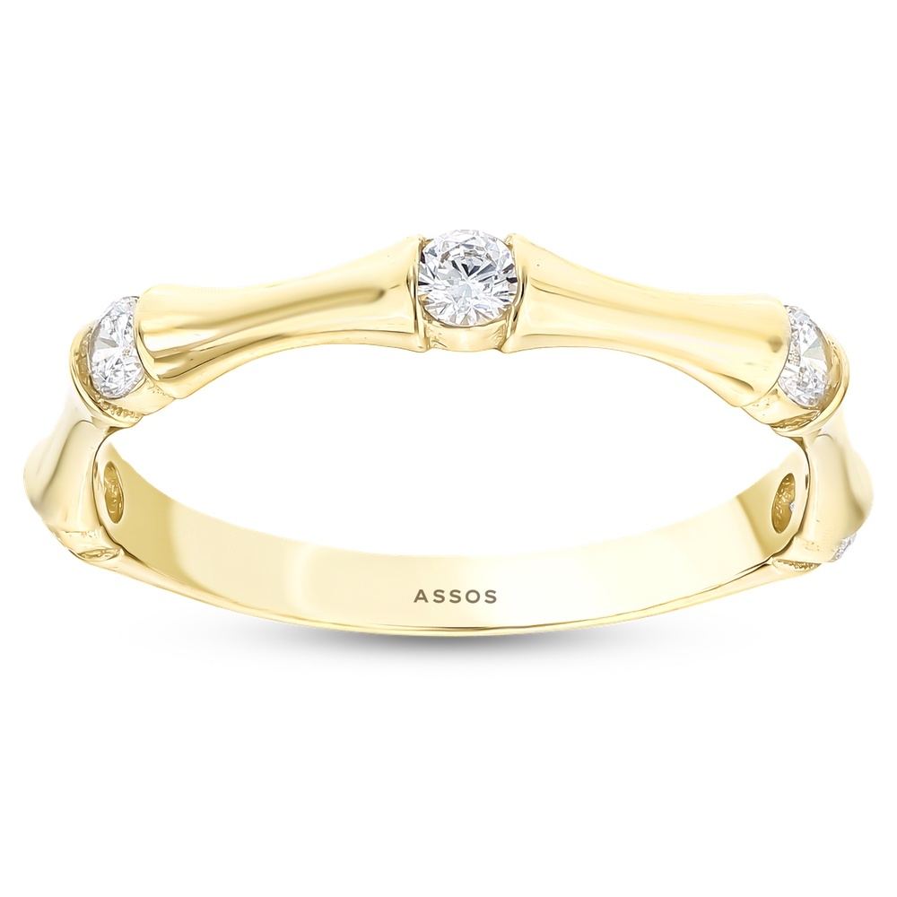 Altın Taşlı Tasarım Yüzük