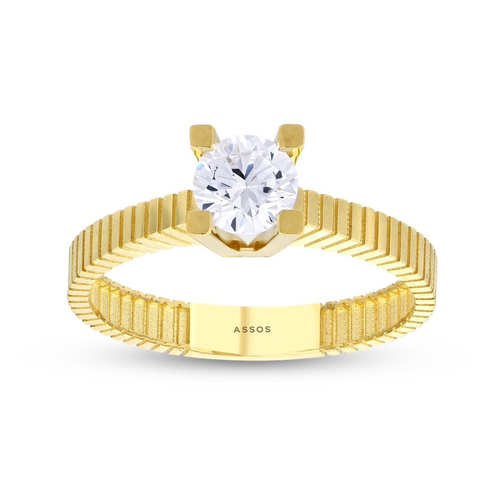 Altın Tektaş Yüzük