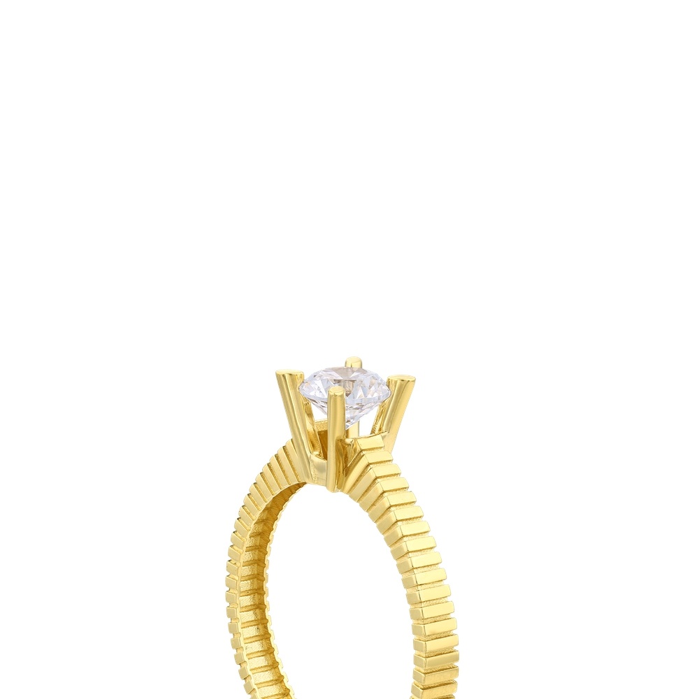 Altın Tektaş Yüzük