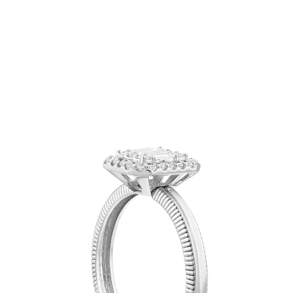 Altın Baget Taşlı Yüzük