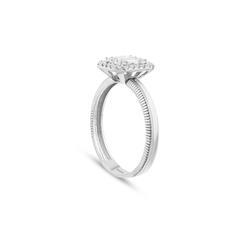 Altın Baget Taşlı Yüzük